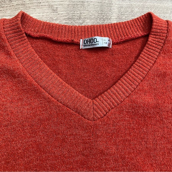 Terrycloth Burnt Orange Sweater - Picture 11 of 12